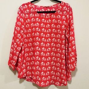 Flowy Elephant Print Blouse